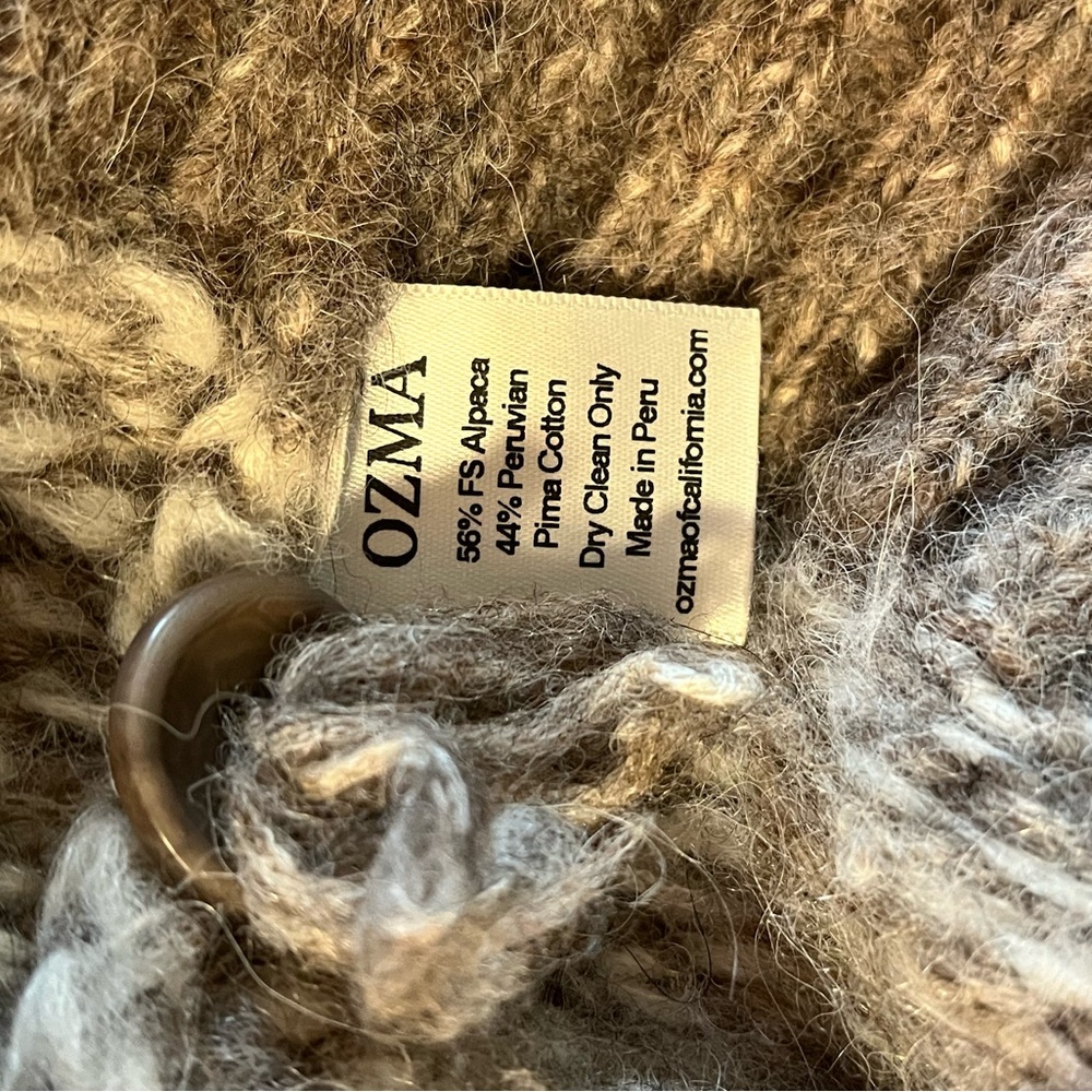 TRADE Ozma of California Cabin Cardi, Eco-Cloud Alpaca Cotton, Shrub - Picture 13 of 15